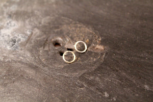 Thin Small Circle Stud Earrings