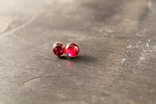 Load image into Gallery viewer, Gemstone Stud Bezel Earrings