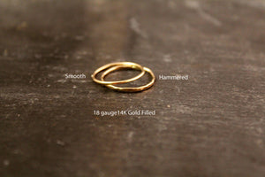 Small Thin Oval Gemstone Ring