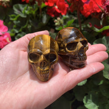 Load image into Gallery viewer, tigers eye skull carving