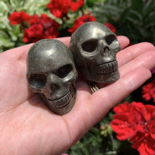 Load image into Gallery viewer, pyrite skull carving