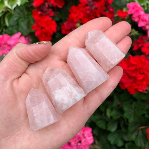 rose quartz small points