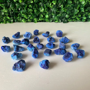 Medium Blueberry azurite geode