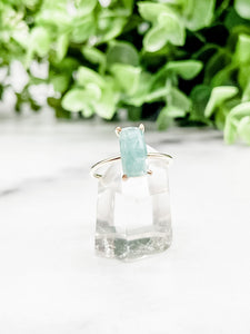 Ice Blue Kyanite Rectangle Ring