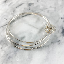 Load image into Gallery viewer, Hammered Mixed Metal Bangle Trio