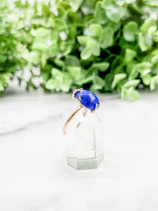 Lapis Lazuli Pear Ring