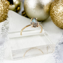 Load image into Gallery viewer, Small Labradorite Pear Ring
