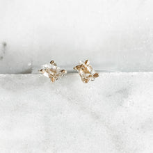 Load image into Gallery viewer, Herkimer Diamond Claw Stud Earrings