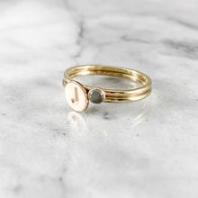 Load image into Gallery viewer, Initial Stacking Birthstone Ring Set