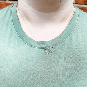 Heart Double Link Necklace (Profits donated to Mission: St Louis)