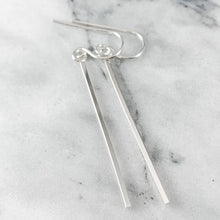 Load image into Gallery viewer, Smooth Vertical Bar Dangle Earrings