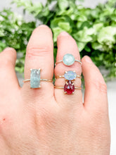 Load image into Gallery viewer, Ice Blue Kyanite Rectangle Ring